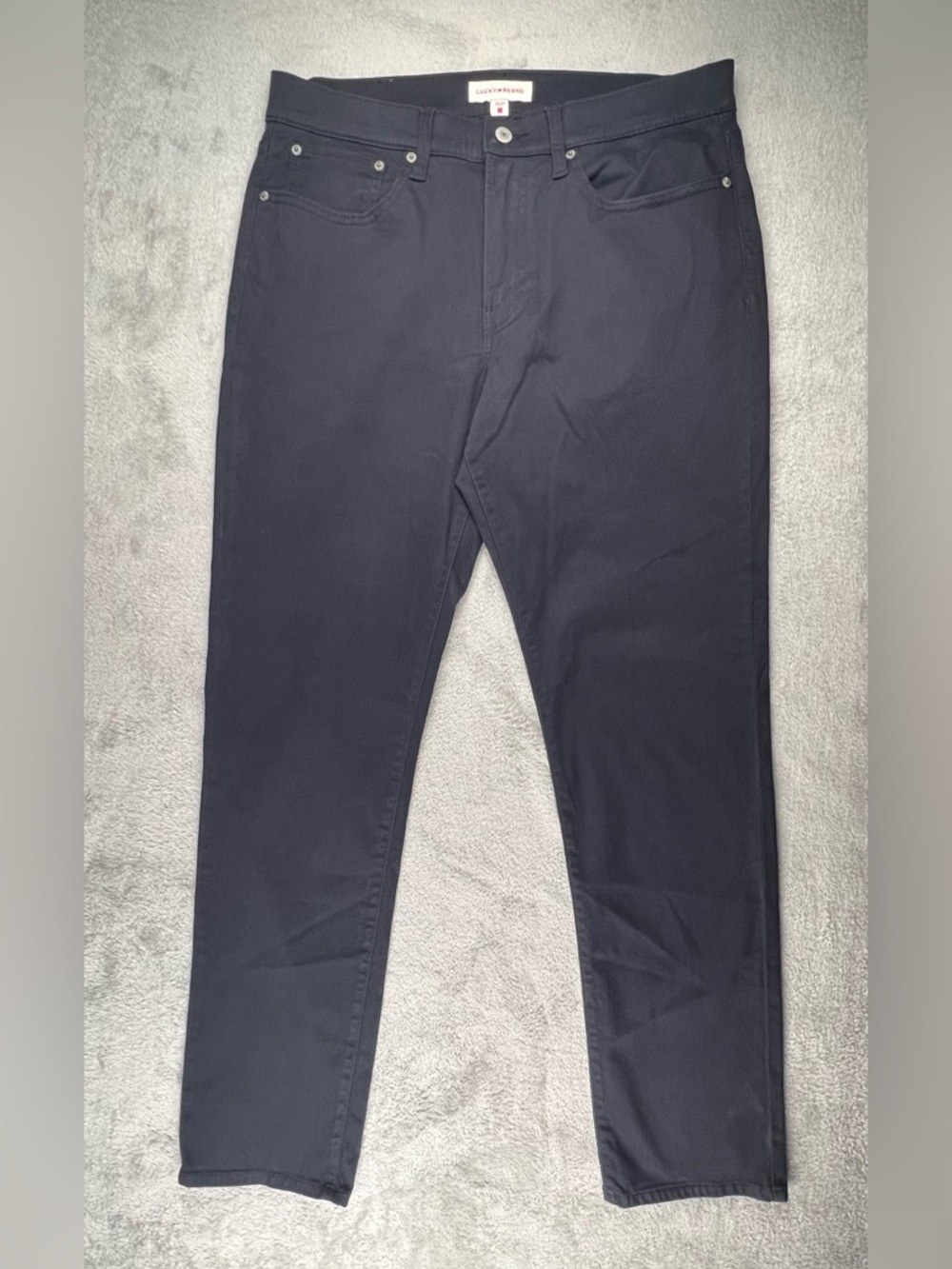 Lucky Brand 121 Slim Straight Pants Jeans Mens 33x32 Black Stretch Casual